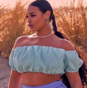 BNIB Eloquii teal bubble top, size 26.​